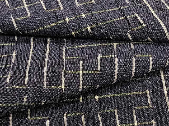 平和屋着物▽上質な紬　単衣　秋名バラ柄　正絹　逸品　CAAT6567xi