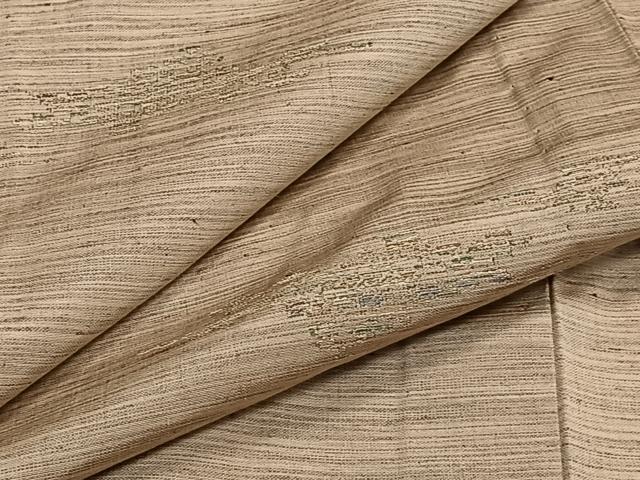 平和屋着物▽上質な紬　単衣　抽象文　正絹　逸品　CAAT6581xi