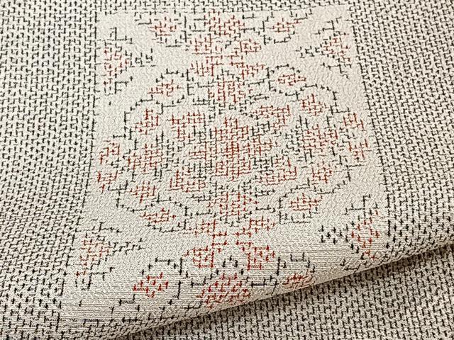 平和屋着物▽本塩沢　単衣　正倉院花文　正絹　逸品　CAAT6595xi 平和屋着物▽本塩沢 単衣 正倉院花文 正絹 逸品 CAAT6595xi