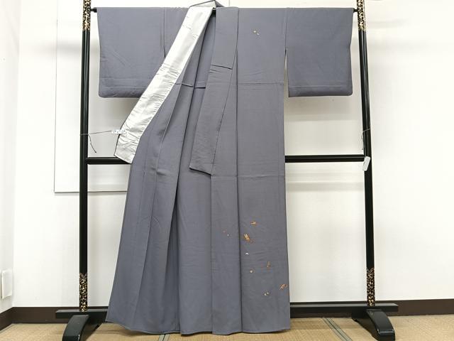 平和屋着物▽訪問着　単衣　総刺繍　駒刺繍　草花楽器文　金糸　正絹　逸品　CAAT6608xi_1