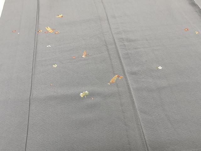 平和屋着物▽訪問着　単衣　総刺繍　駒刺繍　草花楽器文　金糸　正絹　逸品　CAAT6608xi_2
