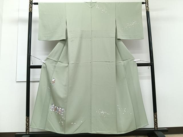 平和屋着物▽訪問着　単衣　友禅　童子　正絹　逸品　CAAT6629xi