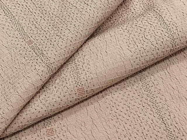 平和屋着物▽上質なお召　単衣　縞　正絹　逸品　CAAT6645xi