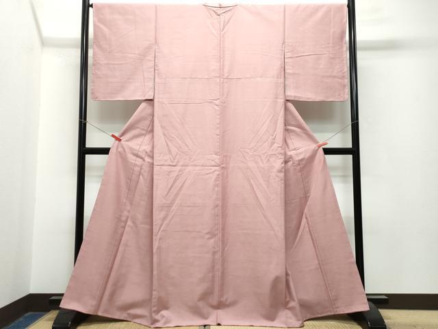 平和屋着物□上質な色無地 紅梅色 正絹 逸品 未使用 CAAM9238yc 平和