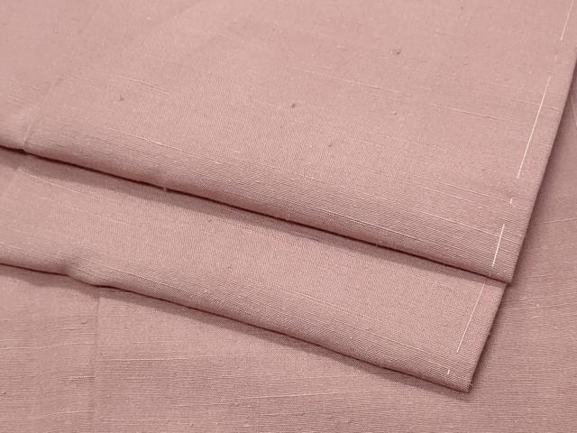 平和屋着物●上質な紬　色無地　退紅色 　正絹　逸品　未使用　CAAT6820vf