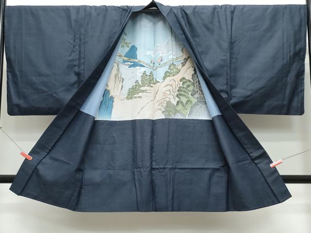 平和屋着物○男性 紬 アンサンブル 100亀甲 正絹 逸品 CAAT6828vf