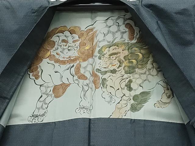 平和屋着物○男性 本場大島紬 アンサンブル 吉祥文 正絹 逸品 CAAT6892vf