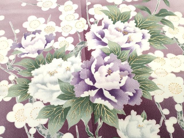 平和屋着物○訪問着 枝花文 暈し染め 金彩 正絹 逸品 CAAT6935vf