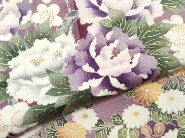 平和屋着物○訪問着 枝花文 暈し染め 金彩 正絹 逸品 CAAT6935vf