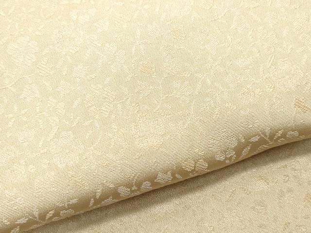 平和屋着物●中井淳夫　色無地　草花地紋　雄黄色　正絹　逸品　CAAT6936vf 平和屋着物○中井淳夫 色無地 草花地紋 雄黄色 正絹 逸品 CAAT6936vfの