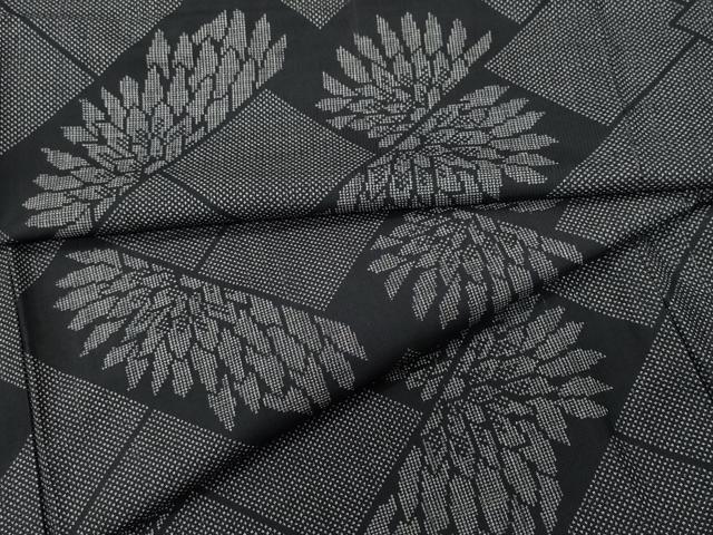 平和屋着物●本場大島紬　7マルキ　吉祥花文　正絹　逸品　CAAT6939vf