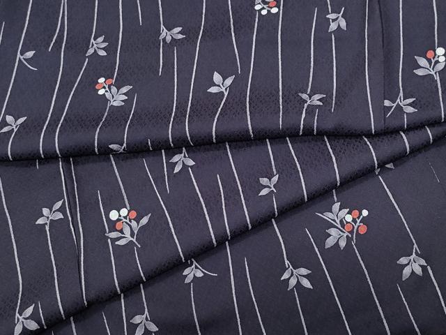 平和屋着物●上質な小紋　南天文　正絹　逸品　CAAT6947vf