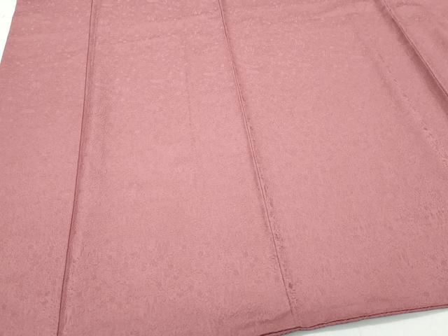 平和屋着物○上質な色無地 籬草花地紋 浅蘇芳色 正絹 逸品