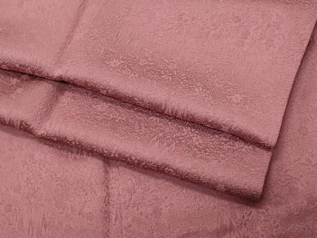 平和屋着物●上質な色無地　籬草花地紋　浅蘇芳色　正絹　逸品　CAAT6950vf