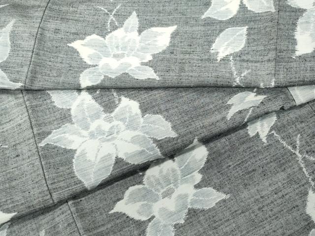 平和屋着物●上質な紬　舞花文　正絹　逸品　CAAT6951vf