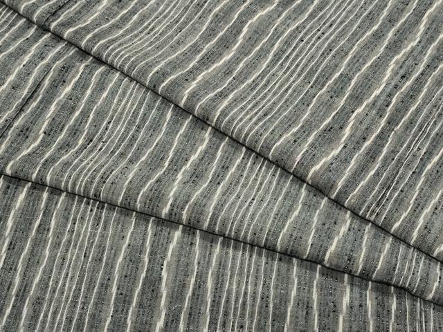 平和屋着物●上質な紬　変わり縞　正絹　逸品　CAAT6955vf