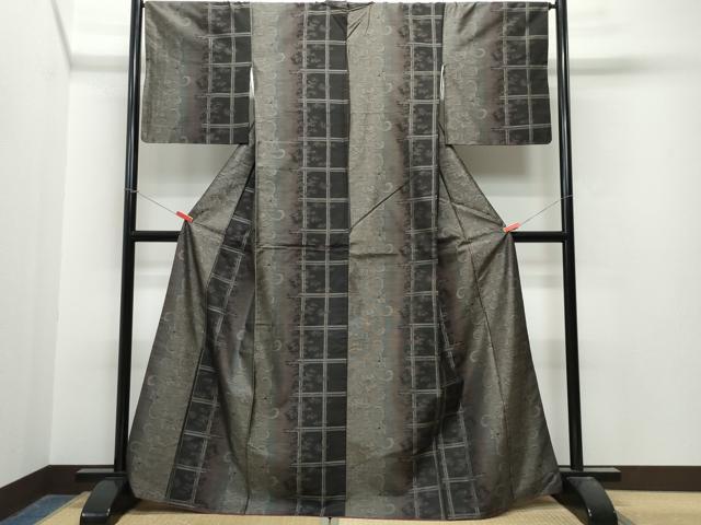 平和屋着物○本場大島紬 花唐草文 正絹 逸品 CAAT7028vf