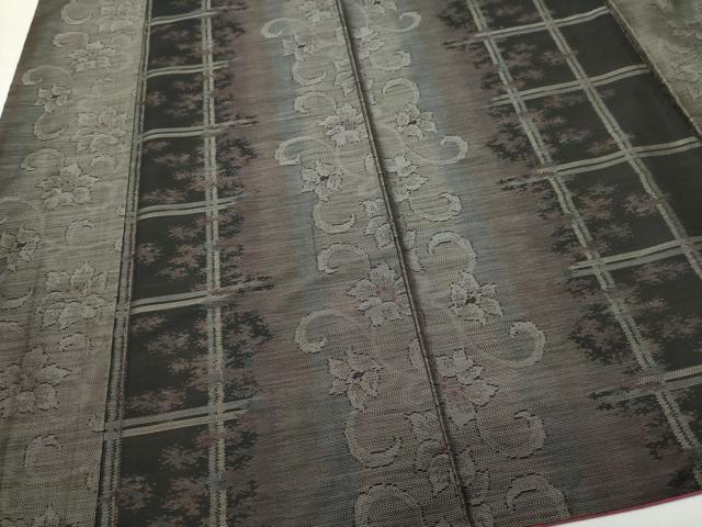 平和屋着物○本場大島紬 花唐草文 正絹 逸品 CAAT7028vf