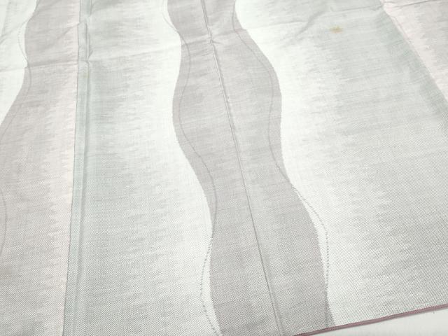 平和屋着物○本場大島紬 白大島 9マルキ 霞文 証紙付き 正絹 逸品