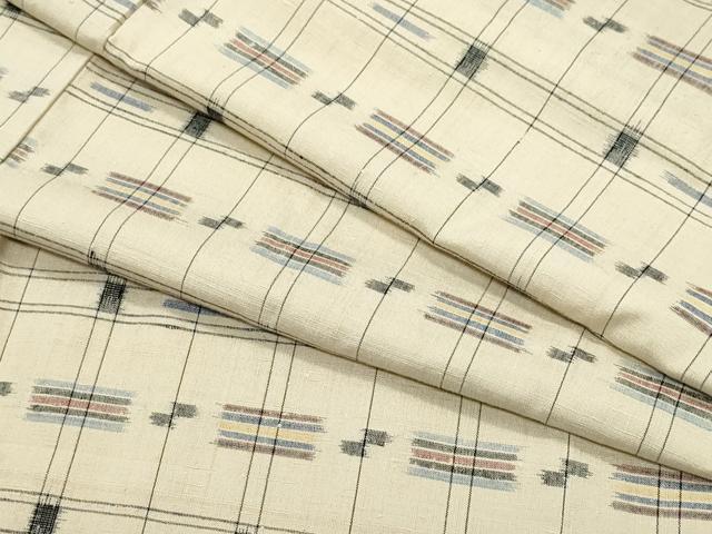 平和屋着物●上質な紬　吉祥文　正絹　逸品　CAAT7062vf