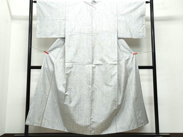 平和屋着物○本場大島紬 白大島 総絣 笹竹文 正絹 逸品 CAAU2514yc