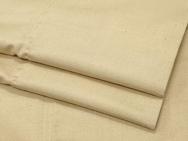 平和屋着物●本場結城紬　重要無形文化財　色無地　白茶色　正絹　逸品　CAAT7072vf