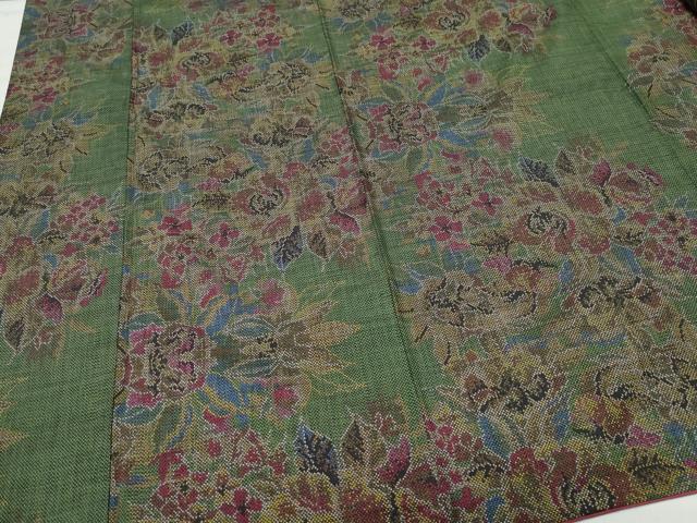 平和屋着物○本場大島紬 7マルキ 草花文 正絹 逸品 CAAU1635yc