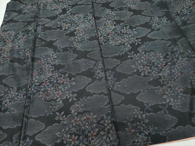 平和屋着物○本場大島紬 牡丹 やまと誂製 正絹 逸品 未使用 CAAS7556yc