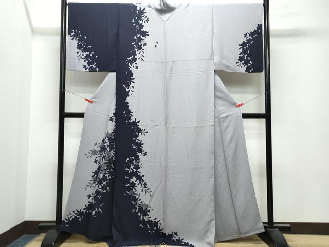 平和屋着物●訪問着　舞桜シルエット　金彩　さが美扱い　正絹　逸品　CAAT7119vf