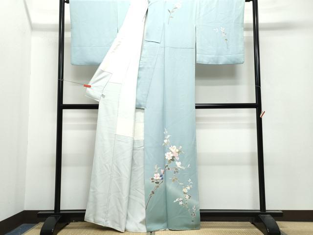 平和屋着物○本加賀友禅作家 南 克治 訪問着 枝花文 正絹