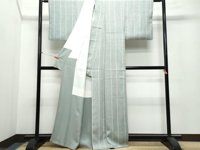 平和屋着物●上質な小紋　縞　三越扱い　正絹　逸品　CAAT7160vf 平和屋着物○上質な小紋 縞 三越扱い 正絹 逸品 CAAT7160vf