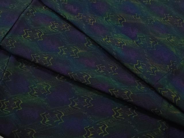 平和屋着物●上質な小紋　有栖川　鬼しぼ縮緬　正絹　逸品　未使用　CAAT7187vf