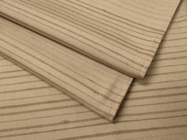 平和屋着物▽上質な紬　単衣 　横縞　正絹　逸品　未使用　CAAT7334vp