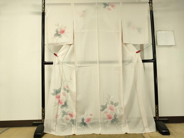 平和屋着物＊夏物　訪問着　絽　友禅　草花文　正絹　逸品　未使用　CAAT7352vp