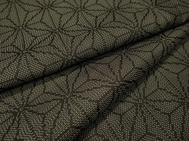 平和屋着物＊夏物　本場大島紬　夏大島　9マルキ　麻の葉文様　正絹　逸品　CAAT7367vp