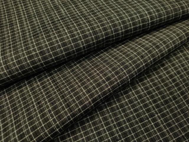 平和屋着物●上質な紬　格子柄　正絹　逸品　CAAT7549vp