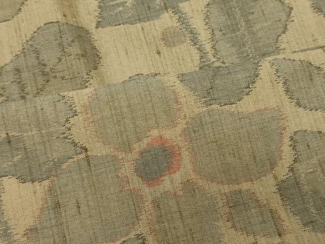 平和屋着物●上質な紬　草花文　正絹　逸品　CAAT7903oy