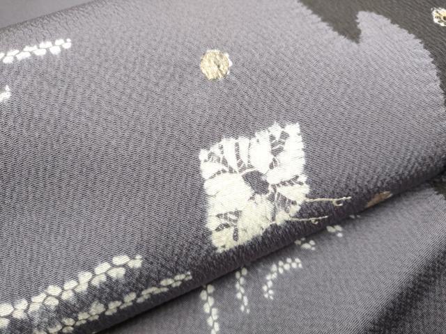 平和屋着物○九寸開き名古屋帯 絞り 流水飛鳥文 金彩 正絹 逸品