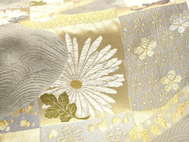 平和屋着物○伝統工芸士 小林義一 小紋 紬地 花繋ぎ 正絹 逸品