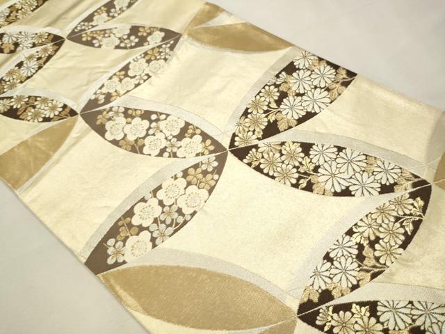 平和屋着物●西陣織　天平初年創始の京の老舗　洛陽織物　六通柄袋帯　唐織　七宝繋小花文　金銀糸　正絹　逸品　CAAT8036hy 平和屋着物○西陣織 天平初年創始の京の老舗 洛陽織物 六