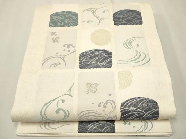 平和屋着物●六通柄袋帯　風雅　金銀糸　正絹　逸品　CAAT8053hy