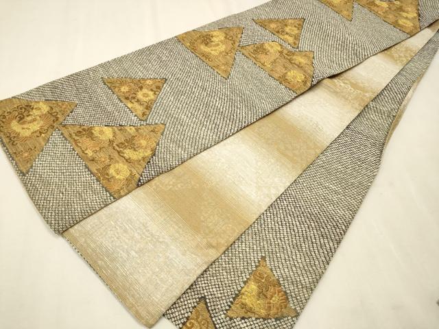 平和屋着物●六通柄袋帯　唐織　鳳凰花文　金糸　正絹　逸品　CAAT8064hy