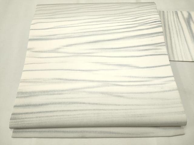 平和屋着物●塩瀬　九寸名古屋帯　作家物　よろけ縞　正絹　逸品　CAAT8088hy