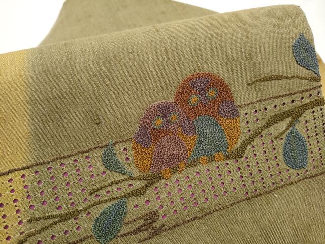 平和屋着物○中国三大刺繍 スワトウ相良刺繍 総刺繍 九寸名古屋