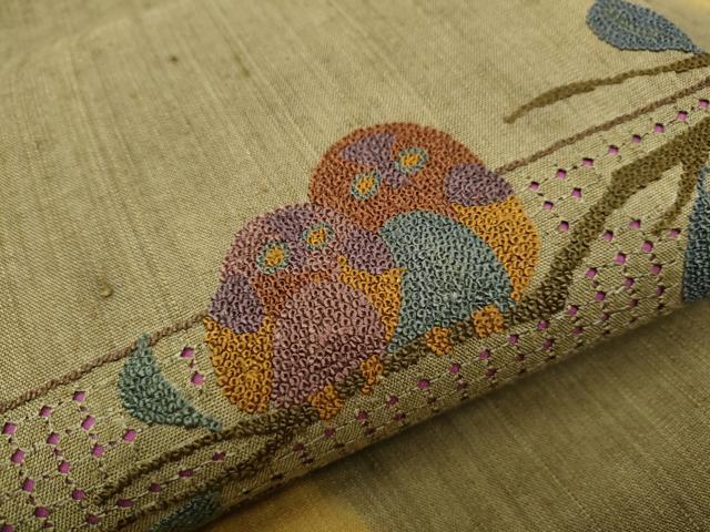 平和屋着物○中国三大刺繍 スワトウ相良刺繍 総刺繍 九寸名古屋