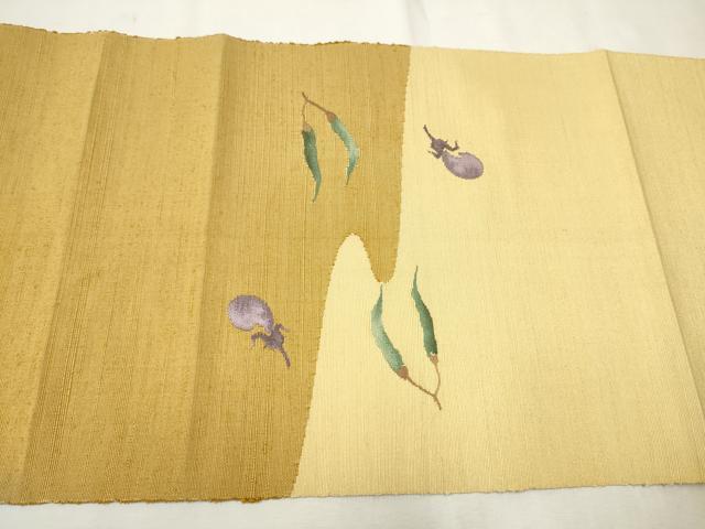 平和屋着物○八寸名古屋帯 紬地 ミミズク 正絹 逸品 CAAX7219hy