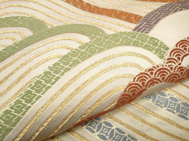 平和屋着物▽上質な小紋　単衣　蔦の葉斜線文　近鉄扱い　正絹　逸品　AAAW1658fy 平和屋着物▽上質な小紋 単衣 蔦の葉斜線文 近鉄扱い