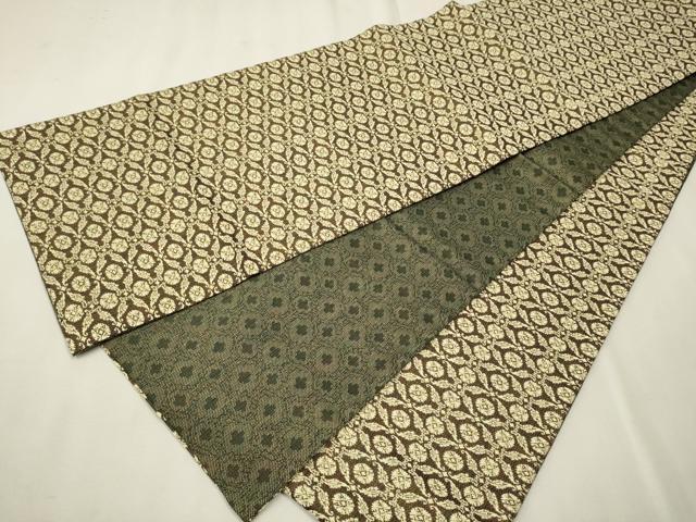 平和屋着物●両面　全通柄袋帯　小葵　正絹　逸品　CAAT8351hy