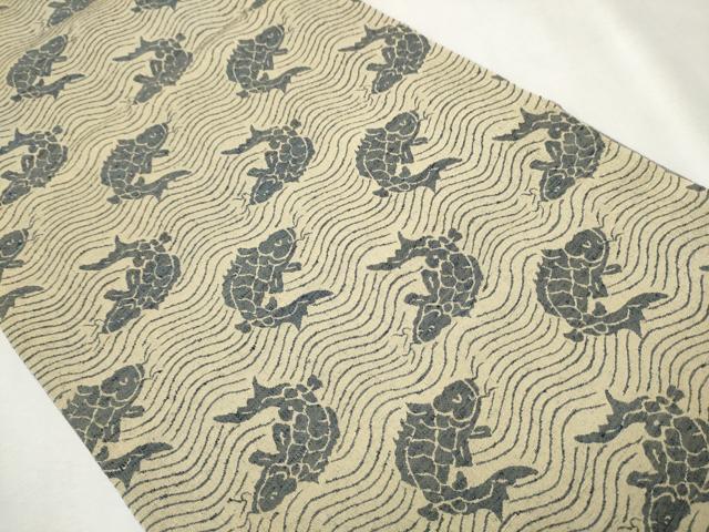 平和屋着物●全通柄袋帯　紬地　荒磯　正絹　逸品　未使用　CAAT8359hy 平和屋着物○全通柄袋帯 紬地 荒磯 正絹 逸品 未使用 CAAT8359hy