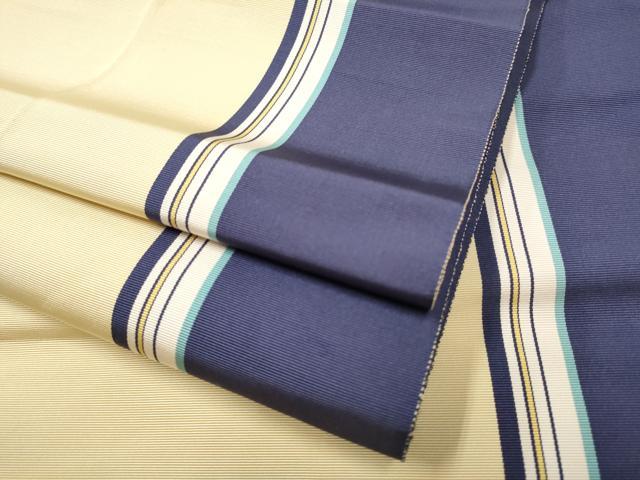 平和屋着物●本場筑前博多織　八寸名古屋帯　間道　正絹　逸品　CAAT8381hy